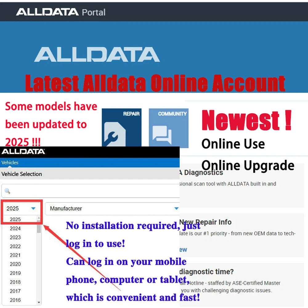 2027 Alldata Araç Verileri En  - Workshop Tools Online incelemesi ve fiyatı