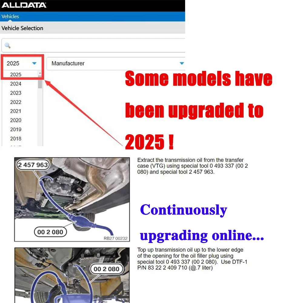 2027 Alldata Araç Verileri En  - Workshop Tools Online incelemesi ve fiyatı